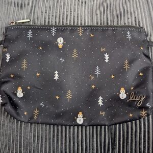 Lug Zip Envelope Pouch in Winter Snowman Black